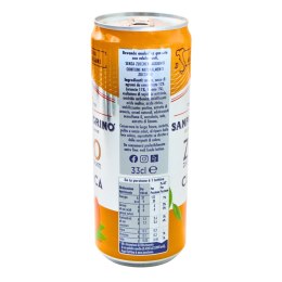 SAN PELLEGRINO Włoski Napój Gazowany Pomarańczowy Puszka BEZ CUKRU 330ml