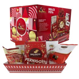 ZESTAW Prezentowy Włoski Panettone Praliny Ciastka Cukierki