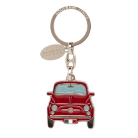 BRELOK DO KLUCZY FIAT 500 CZERWONY Auto Italia Włochy
