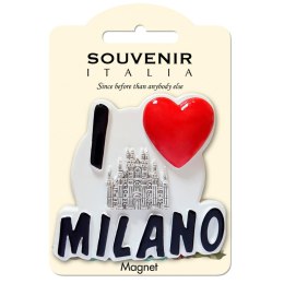 MAGNES miniatura I LOVE MILANO replika 7,5X5cm Włochy Italia