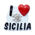 MAGNES miniatura I LOVE SICILIA replika 7X5cm Włochy Italia
