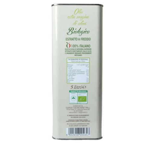 MORETTINI BIOLIVA Extra Vergine Puszka 5L 100% Italiano Włochy Toskania