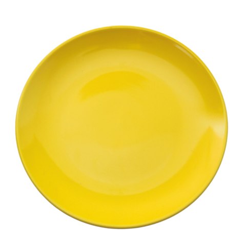 Zestaw obiadowy 12szt. talerze porcelana Bianca żółty serwis dla 4 osób