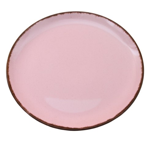 Zestaw obiadowy 12szt. talerze porcelana Tierra różowy serwis dla 4 osób