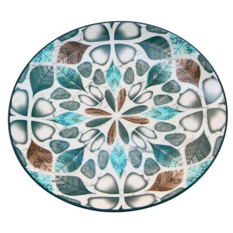 Zestaw obiadowy 18szt. talerze porcelana Petalo niebieski serwis dla 6 osób