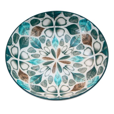 Zestaw obiadowy 18szt. talerze porcelana Petalo niebieski serwis dla 6 osób