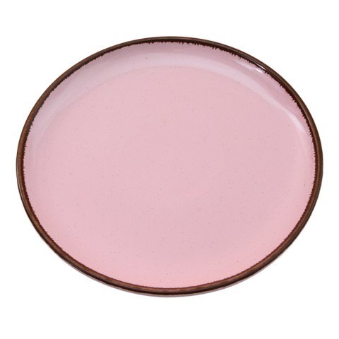 Zestaw obiadowy 18szt. talerze porcelana Tierra różowy serwis dla 6 osób