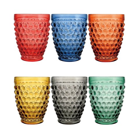 ARCA CHERRY BLOSSOM SZKLANKI Kolorowe Do Napojów Wody Soku 265ml - 6szt.