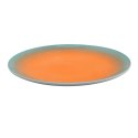 ARCA TAVOLA Niebiesko-Pomarańczowy Talerz Płaski Obiadowy 27cm Porcelana