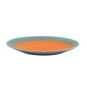 ARCA TAVOLA Niebiesko-Pomarańczowy Talerz Talerzyk Deserowy 20cm Porcelana