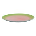 ARCA TAVOLA Zielono-Różowy Talerz Płaski Obiadowy 27cm Porcelana