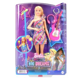 LALKA BARBIE BIG CITY BIG DREAMS Muzyczna Świecąca Lalka + Akcesoria