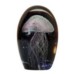 SZKLANA DEKORACJA Czarna + Meduza Różowa 11cm