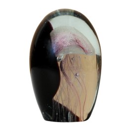 SZKLANA DEKORACJA Czarna + Meduza Różowa 11cm