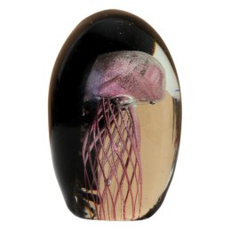 SZKLANA DEKORACJA Czarna + Meduza Różowa 12cm