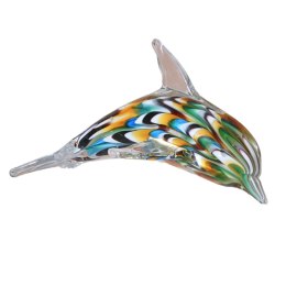 SZKLANA DEKORACJA Delfin Wielobarwny 20cm Typu MURANO