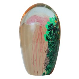 SZKLANA DEKORACJA Dwukolorowa + Meduza 16cm