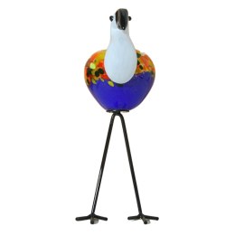 SZKLANA DEKORACJA Flaming Niebieski 26cm Typu MURANO