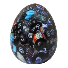 SZKLANA DEKORACJA Jajko Czarne 10cm Typu MURANO