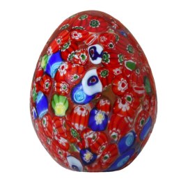 SZKLANA DEKORACJA Jajko Czerwone 10cm Typu MURANO