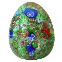SZKLANA DEKORACJA Jajko Zielone 10cm Typu MURANO