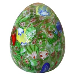 SZKLANA DEKORACJA Jajko Zielone 10cm Typu MURANO