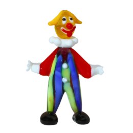 SZKLANA DEKORACJA Klaun Niebiesko-Żółty Guziki 8cm