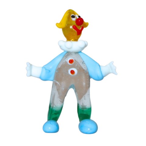 SZKLANA DEKORACJA Klaun Przezroczysty 8cm