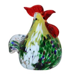 SZKLANA DEKORACJA Kogucik Żółty 9cm Typu MURANO