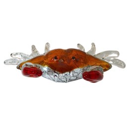 SZKLANA DEKORACJA Krab Bursztynowy 18cm Typu MURANO