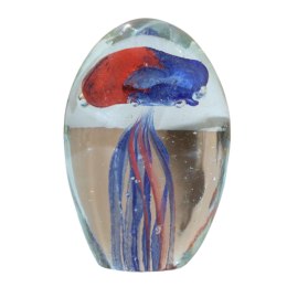 SZKLANA DEKORACJA Meduza Czerwono-Niebieska 7cm
