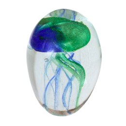SZKLANA DEKORACJA Meduza Zielono-Niebieska 7cm