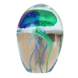 SZKLANA DEKORACJA Meduza Zielono-Niebieska 7cm