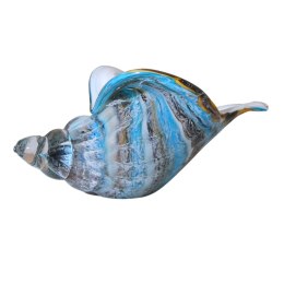 SZKLANA DEKORACJA Muszla Niebieska 24cm Typu MURANO