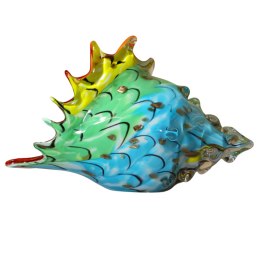 SZKLANA DEKORACJA Muszla Wielobarwna 35cm Typu MURANO