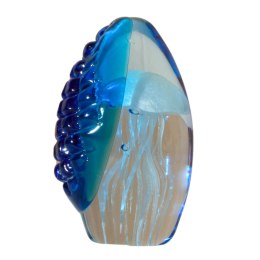SZKLANA DEKORACJA Niebieska + Meduza 15cm