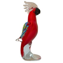 SZKLANA DEKORACJA Papuga Czerwona 20cm Typu MURANO