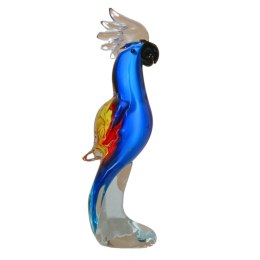 SZKLANA DEKORACJA Papuga Niebieska 23cm Typu MURANO