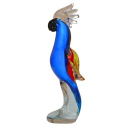 SZKLANA DEKORACJA Papuga Niebieska 23cm Typu MURANO