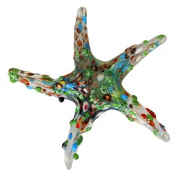 SZKLANA DEKORACJA Rozgwiazda Wielobarwna 20cm Typu MURANO