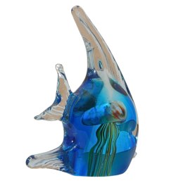 SZKLANA DEKORACJA Ryba Niebieska + Meduza 16cm