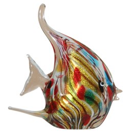 SZKLANA DEKORACJA Ryba Wielobarwna 21cm Typu MURANO