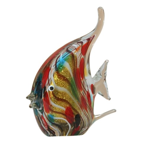 SZKLANA DEKORACJA Ryba Wielobarwna 21cm Typu MURANO