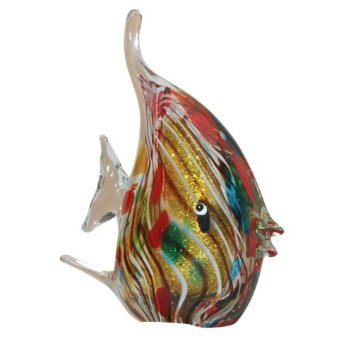 SZKLANA DEKORACJA Ryba Wielobarwna 21cm Typu MURANO