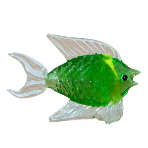 SZKLANA DEKORACJA Ryba Zielona 10cm