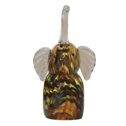 SZKLANA DEKORACJA Słoń Bursztynowy 17cm Typu MURANO