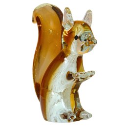 SZKLANA DEKORACJA Wiewiórka Bursztynowa 16cm