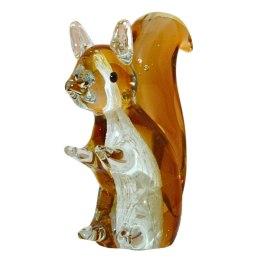 SZKLANA DEKORACJA Wiewiórka Bursztynowa 16cm