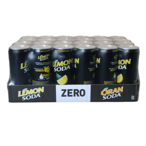 Zestaw LEMONSODA BEZ CUKRU Włoski Napój Gazowany Puszka 330ml x24 szt.