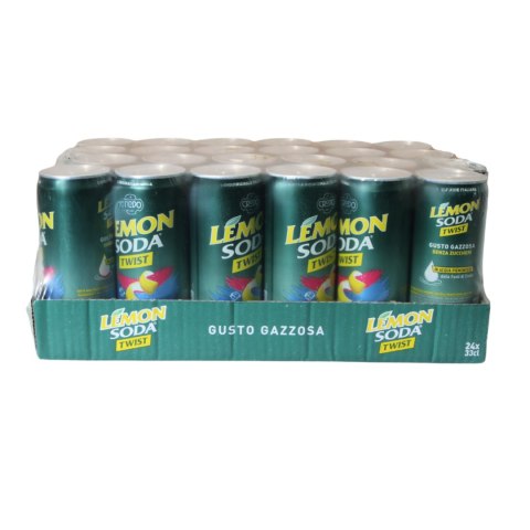 Zestaw LEMONSODA Twist Włoski Napój Gazowany BEZ CUKRU Puszka 330ml x24 szt
